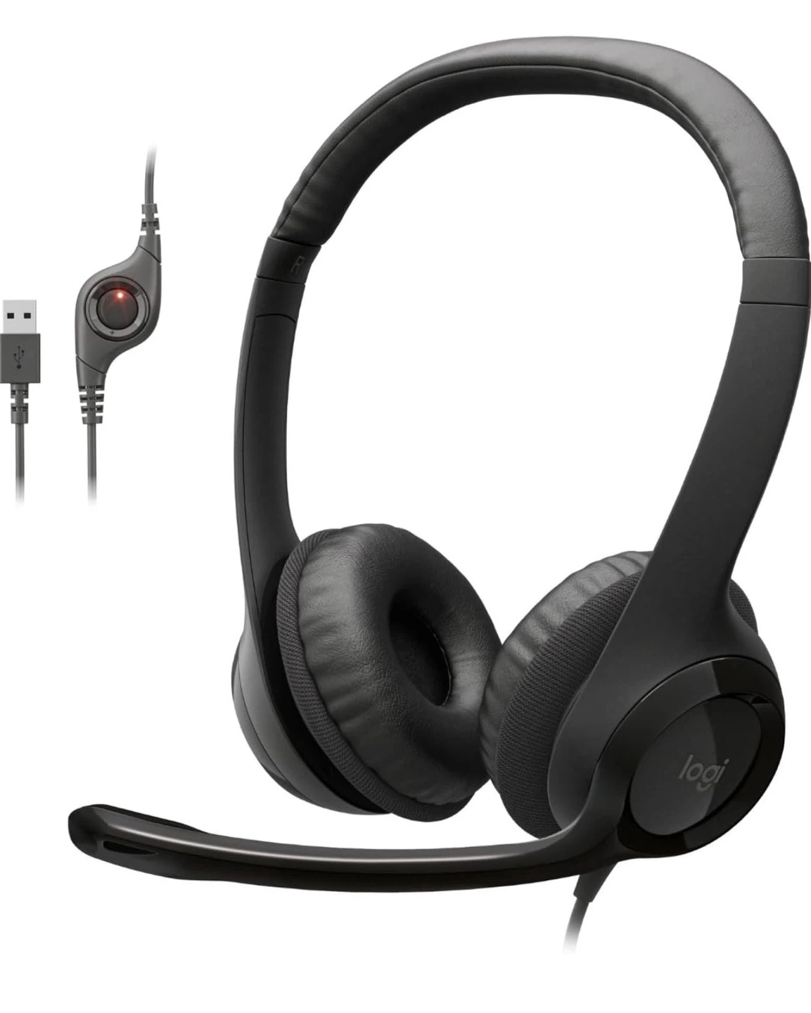 Logitech H390 USB Headset with Noise-Cancelling Mic