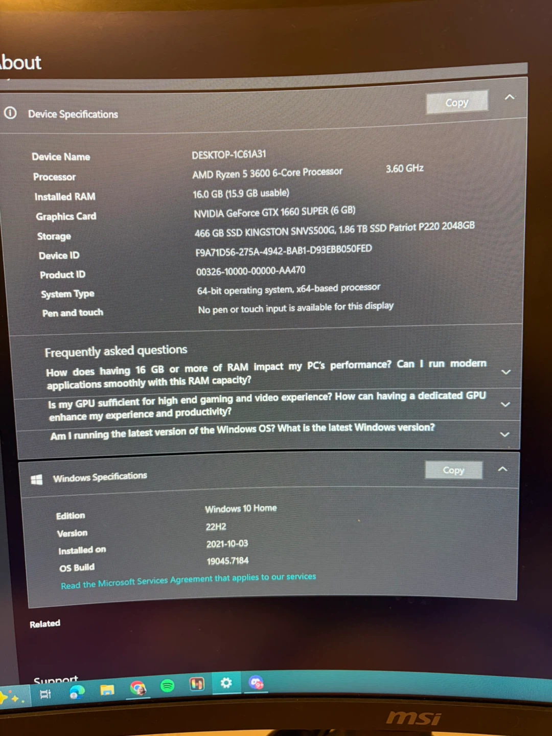 Gaming PC — Ryzen 5 3600 / GTX 1660 SUPER / 16GB RAM - photo 2