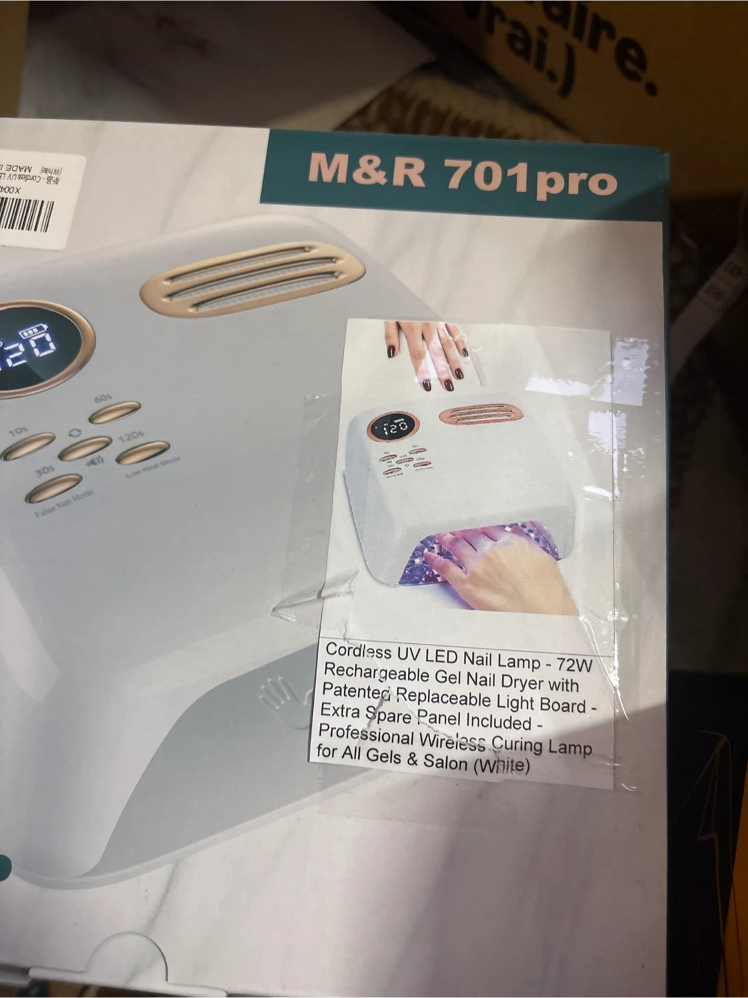 M&R 701pro Cordless UV LED Nail Lamp 72W