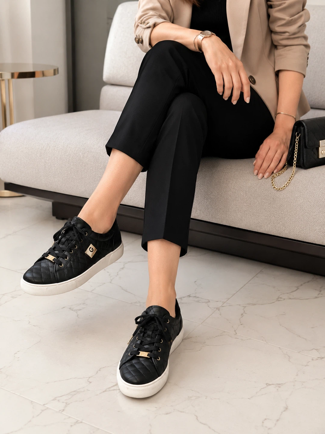 G By Guess Quilted Black Sneakers - photo 2