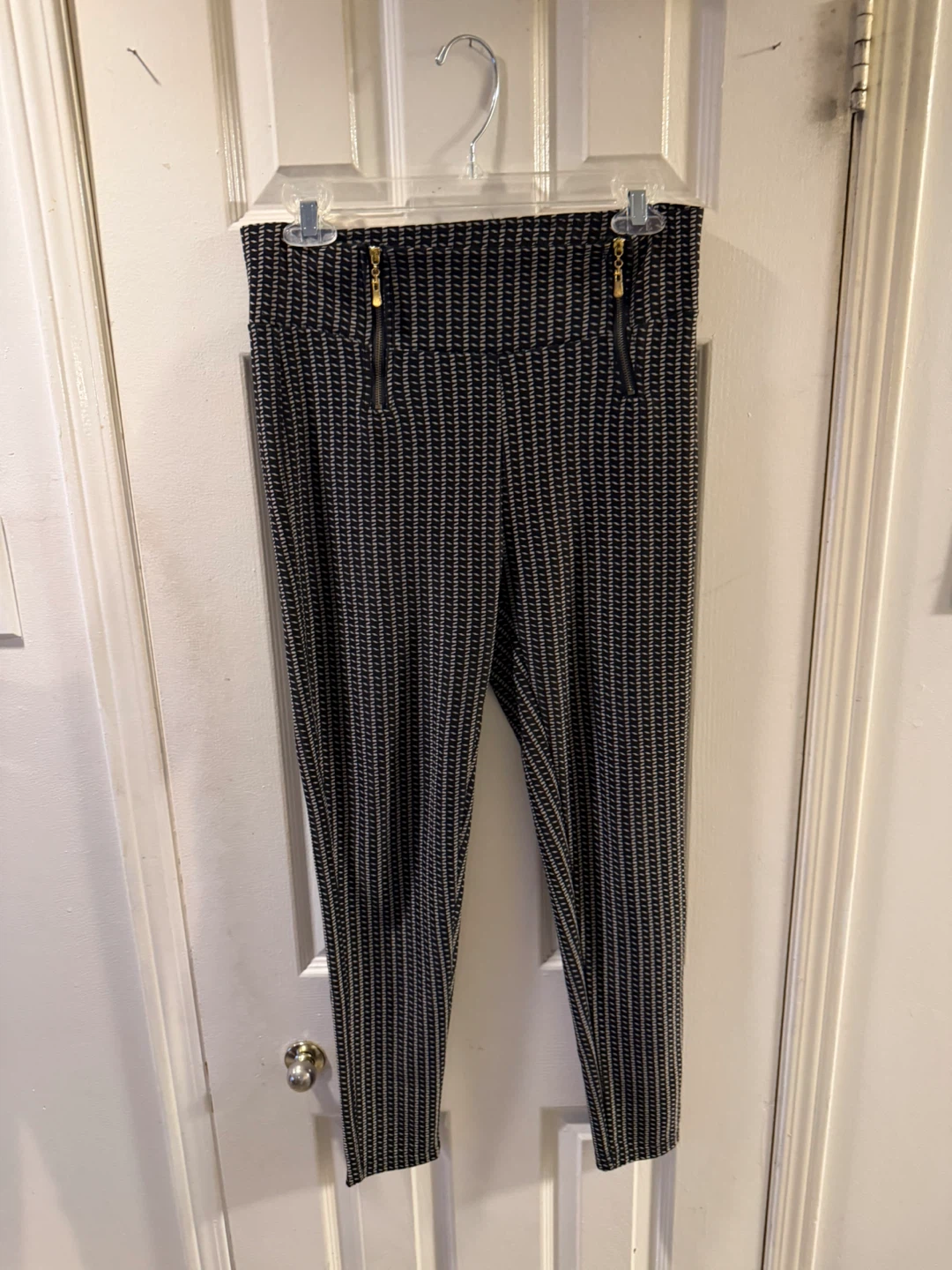 Patterned Pants with Zipper Accents - photo 3