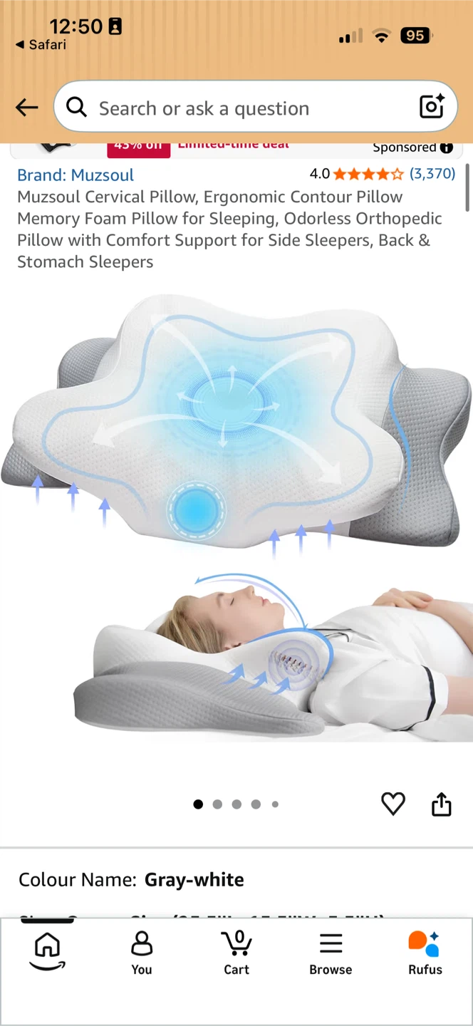 Muzsoul Memory Foam Pillow
