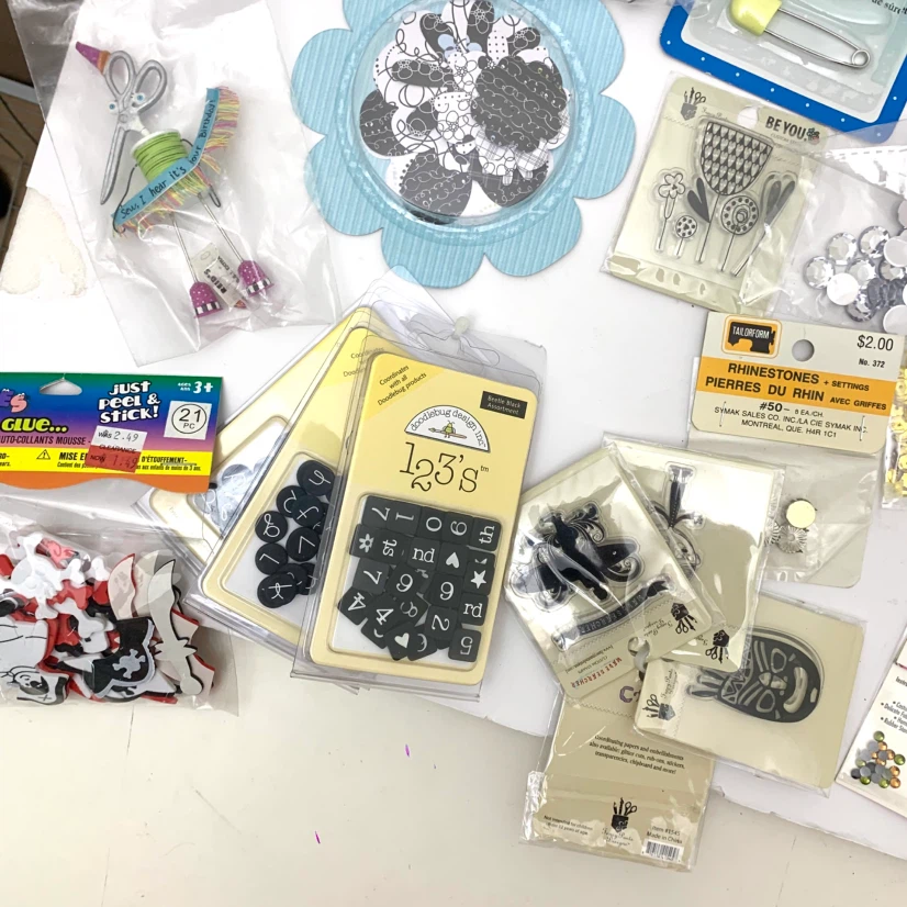 Craft Embellishments Stickers Rhinestones Scrapbook Supplies Lot - photo 3