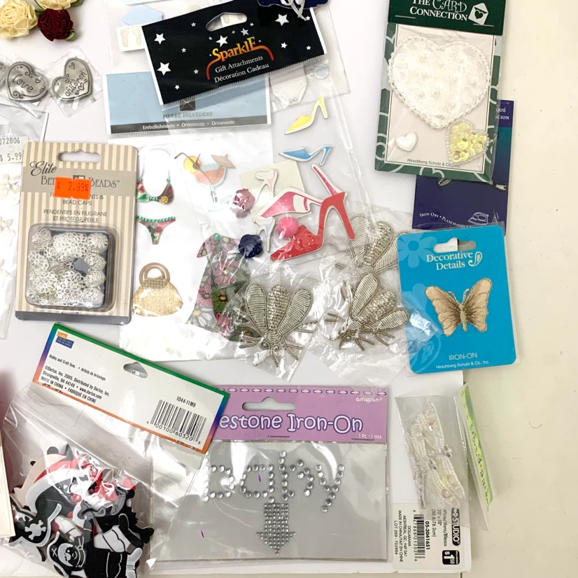 Craft Embellishments Stickers Rhinestones Scrapbook Supplies Lot - photo 5