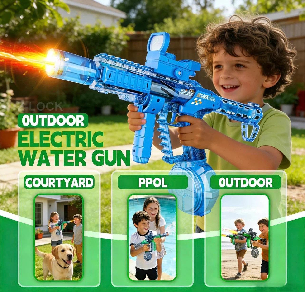 Beat Burst Snow Castle Electric Water Gun（black） - photo 4