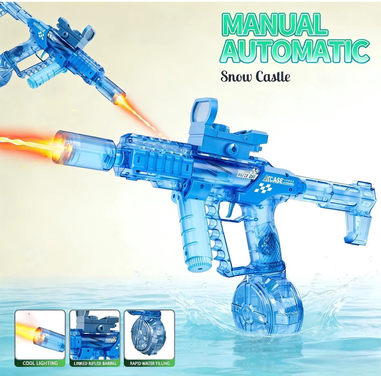 Beat Burst Snow Castle Electric Water Gun（black） - photo 5