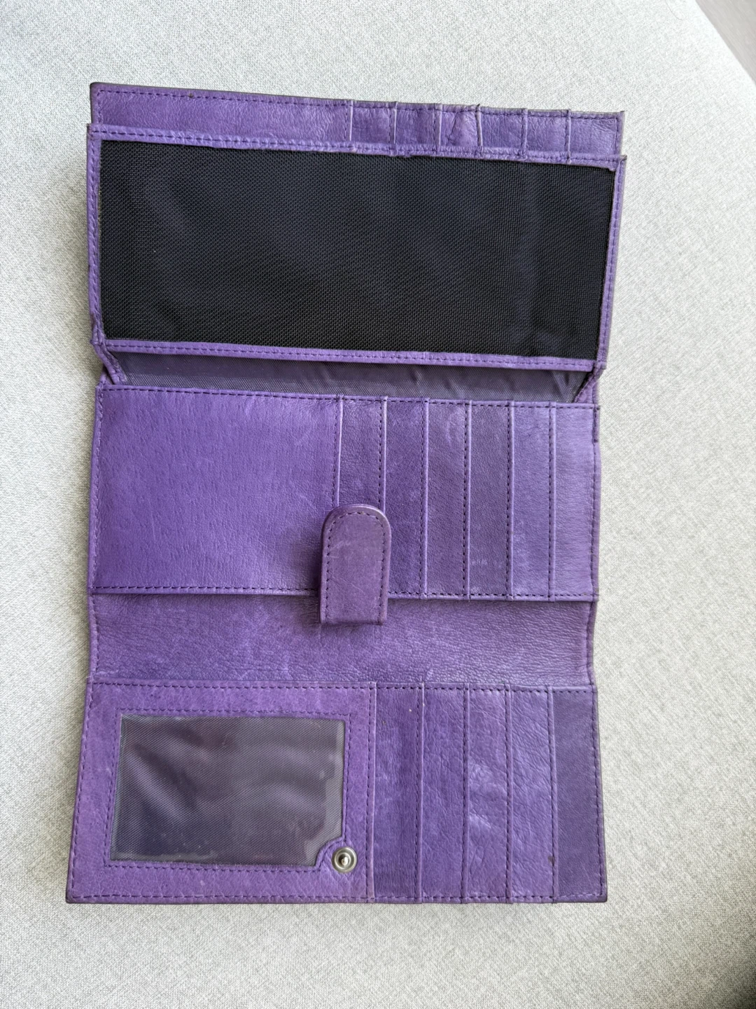 DANIER Purple Snake Print Clutch Wallet - photo 2