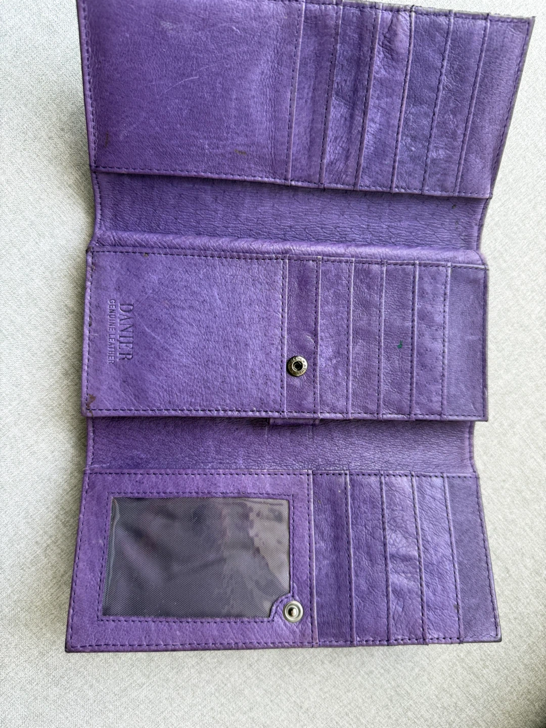DANIER Purple Snake Print Clutch Wallet - photo 3