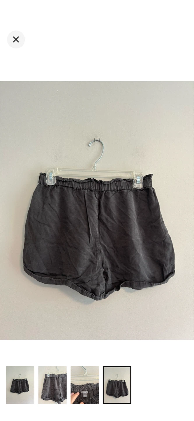 Aerie Grey Paperbag Waist Shorts Size S - photo 4