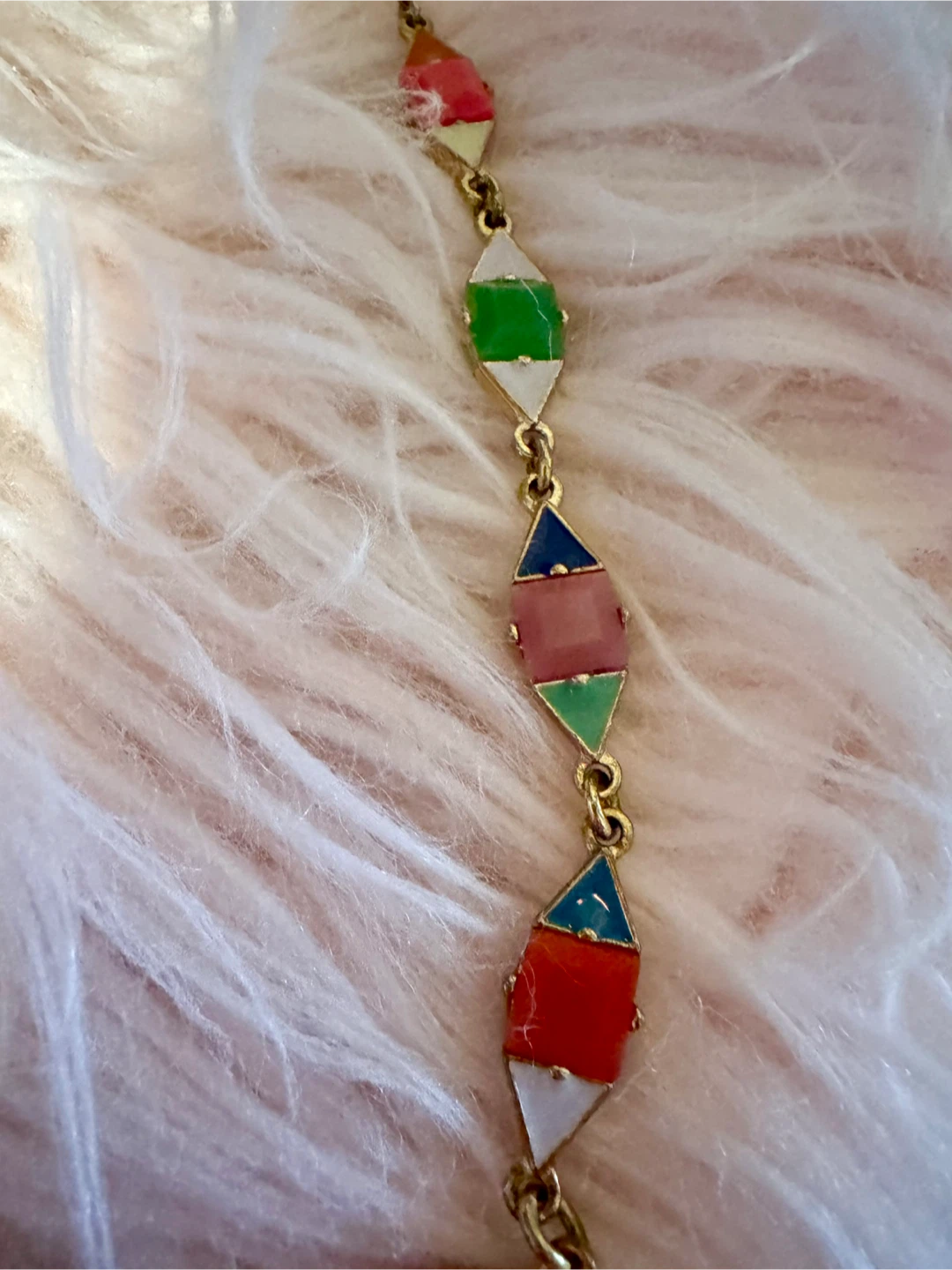 Gold tone Kate Spade colourful enamel pendant necklace - photo 2