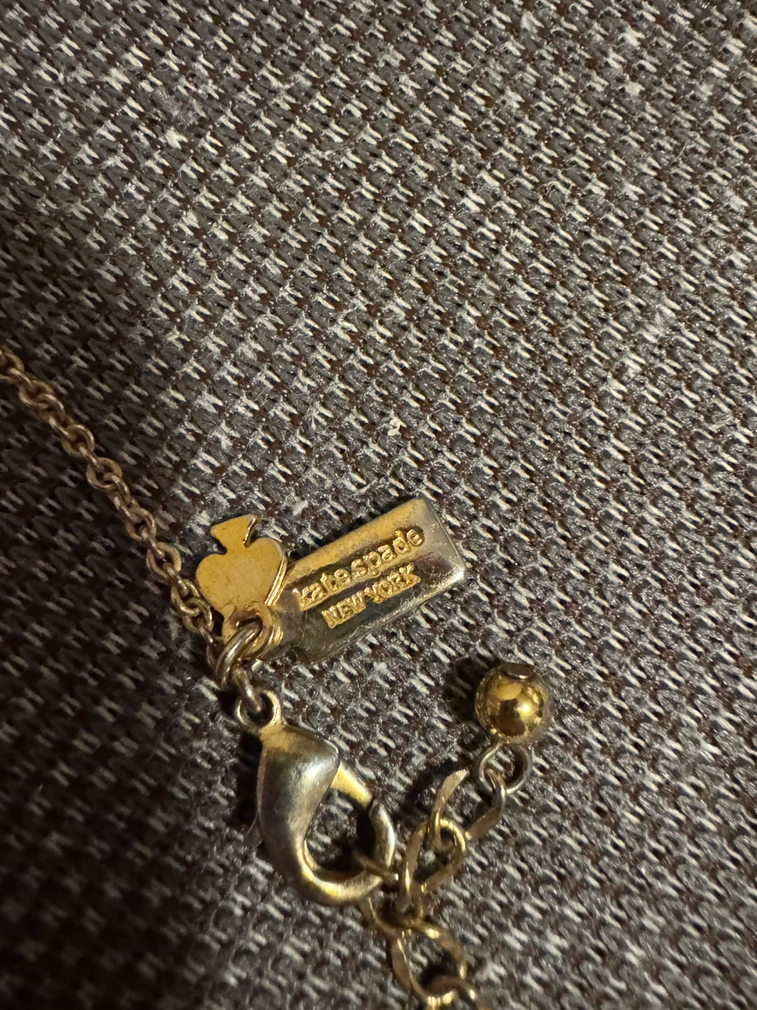 Gold tone Kate Spade colourful enamel pendant necklace - photo 3