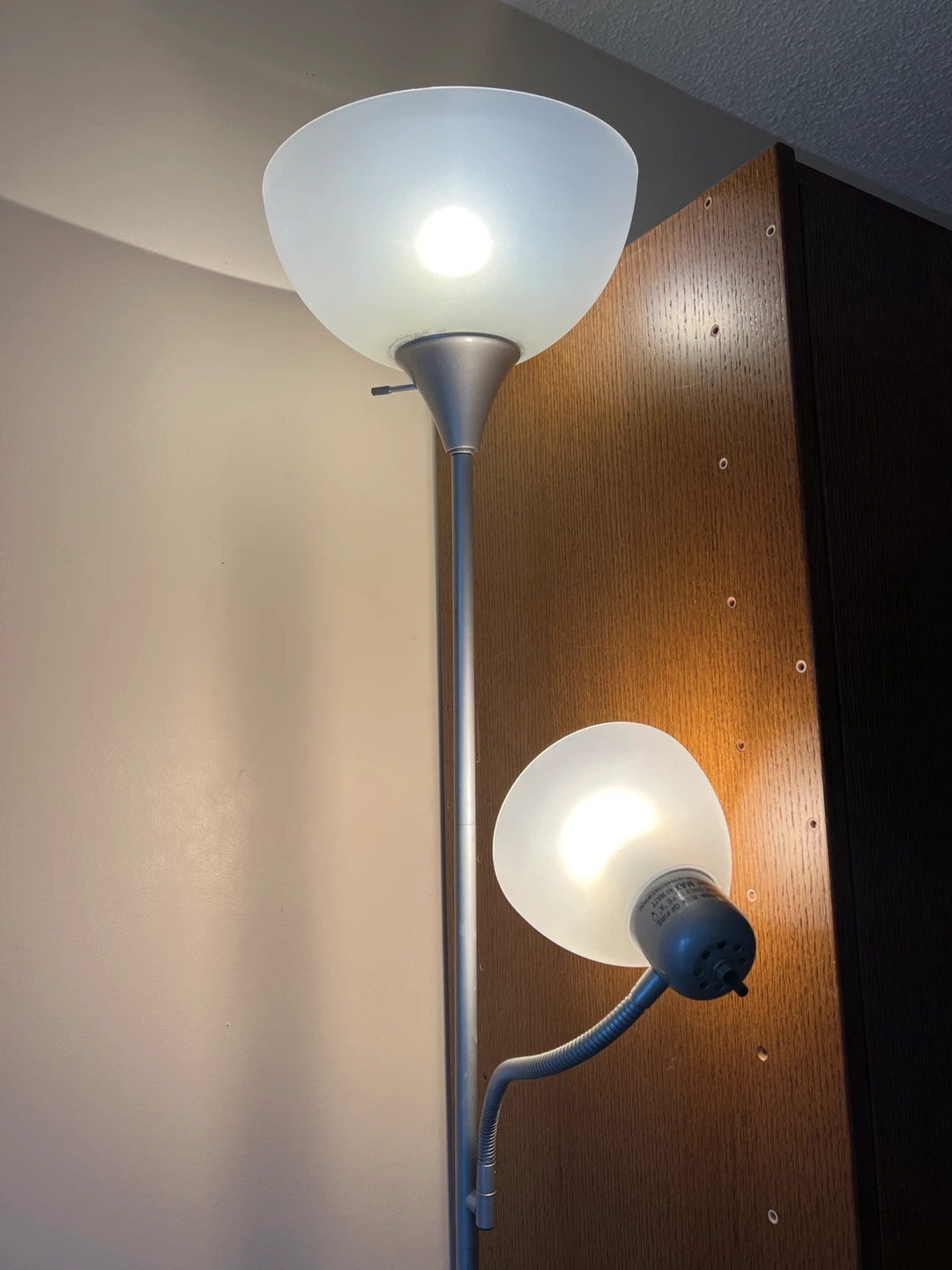 Silver Floor Lamp with Reading Light - photo 3