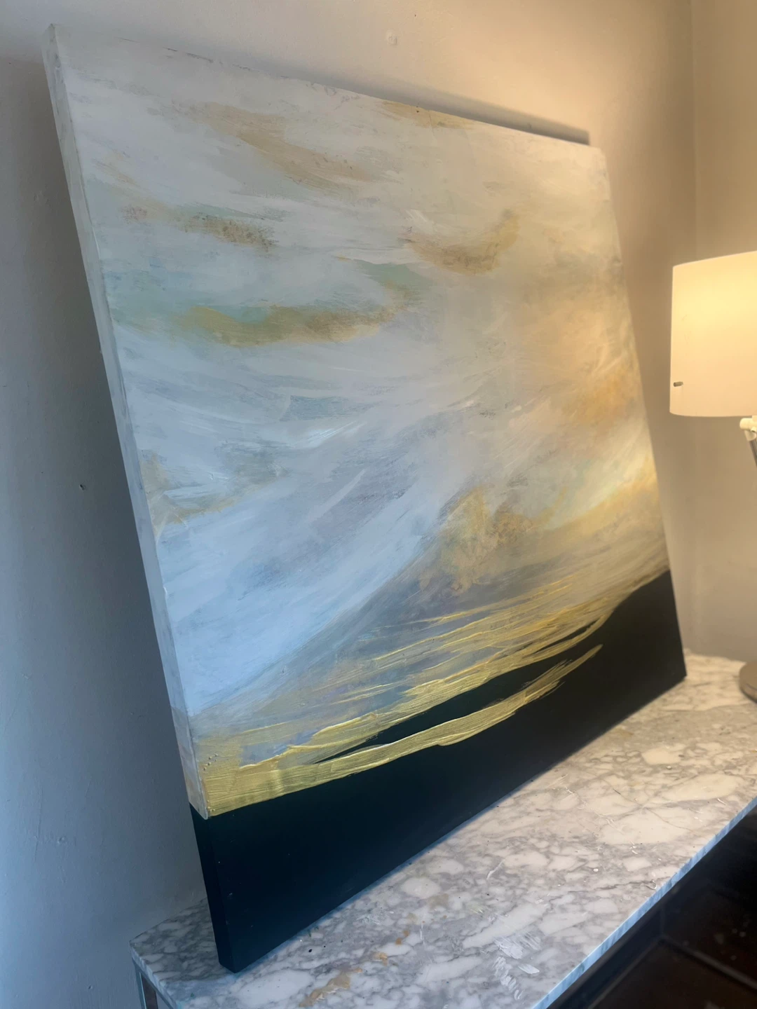Large Abstract Canvas Painting 40 x 40” - photo 2