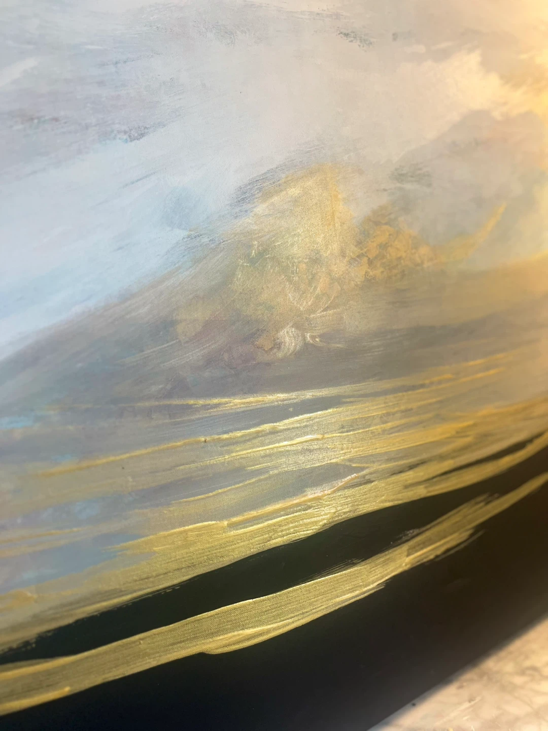 Large Abstract Canvas Painting 40 x 40” - photo 3
