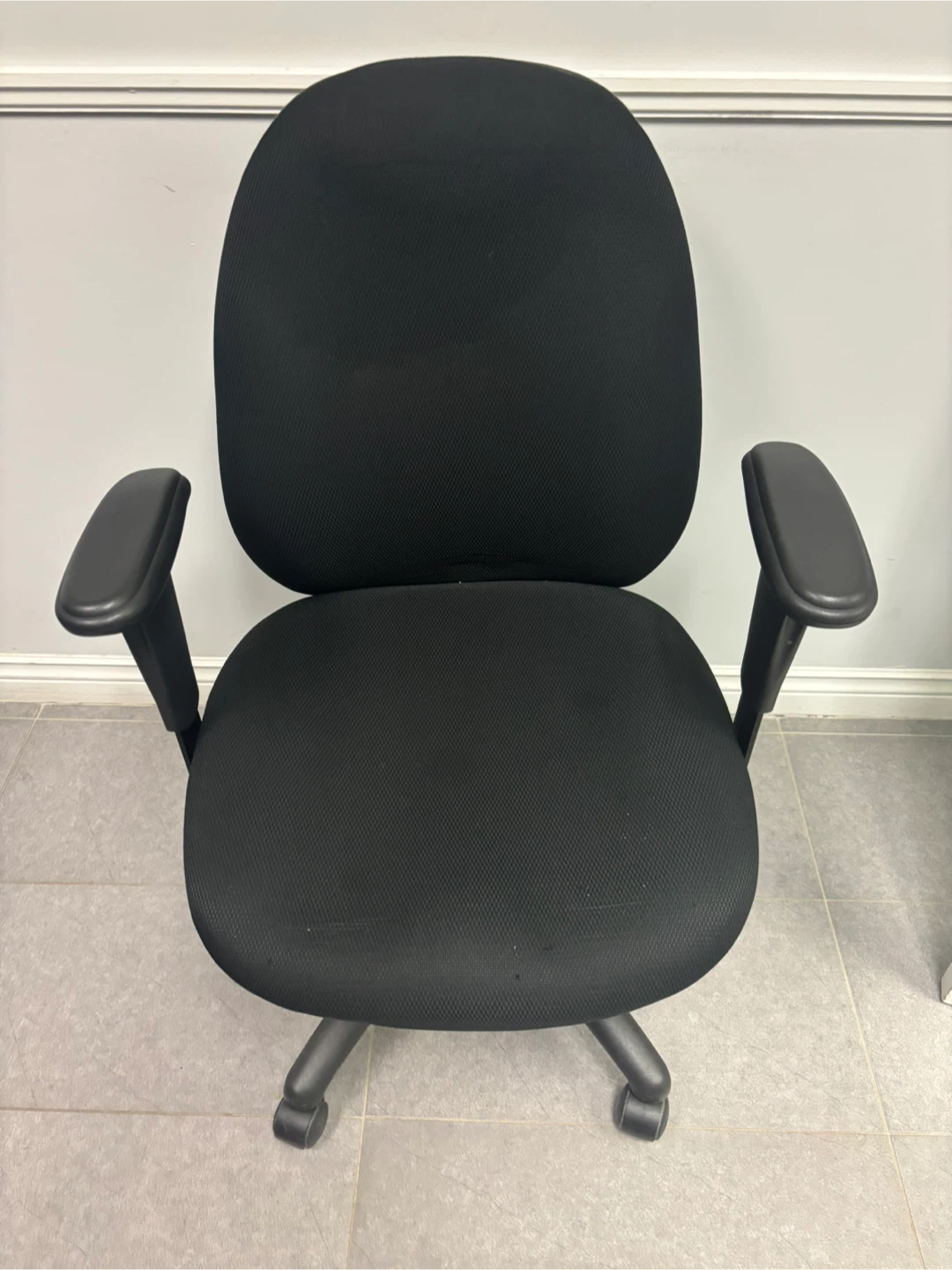 Black Office Chair with Armrests