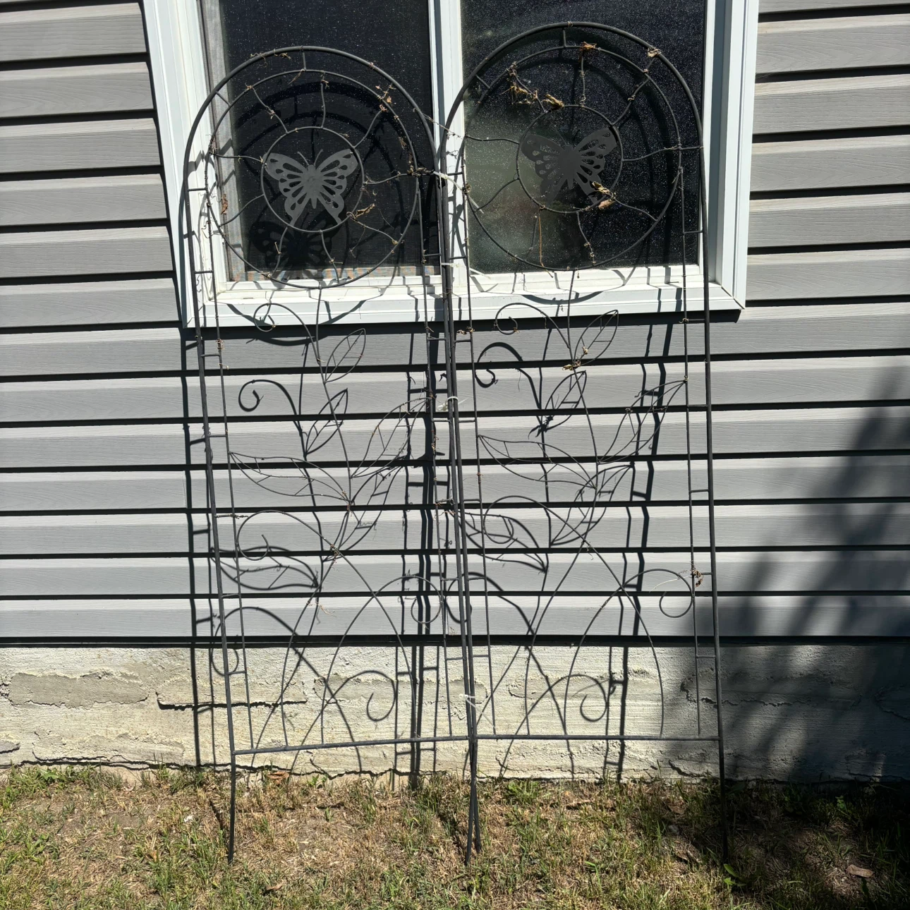 Metal Garden Trellis with Butterfly Design - photo 2
