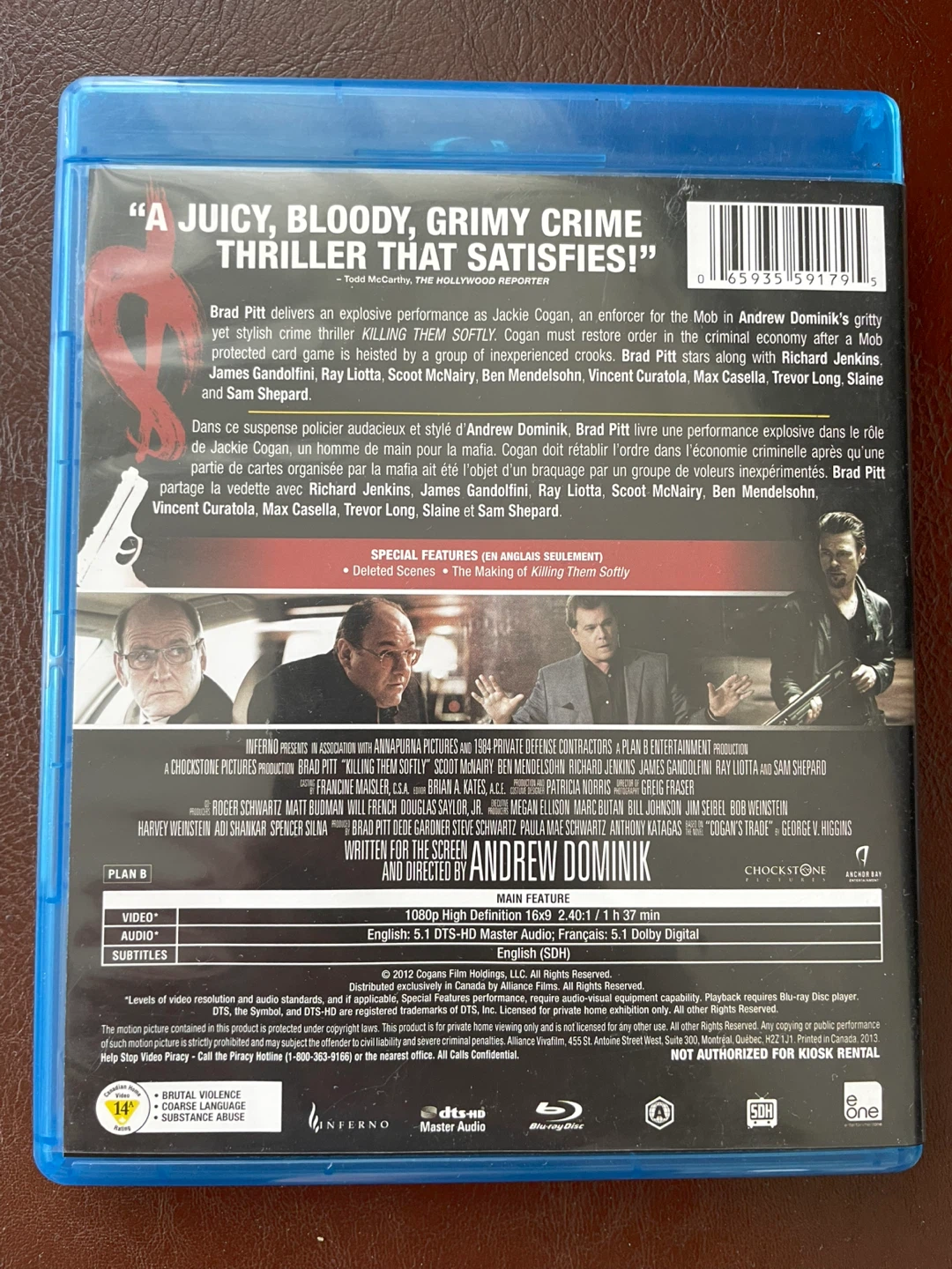 Killing Them Softly Blu Ray - photo 2
