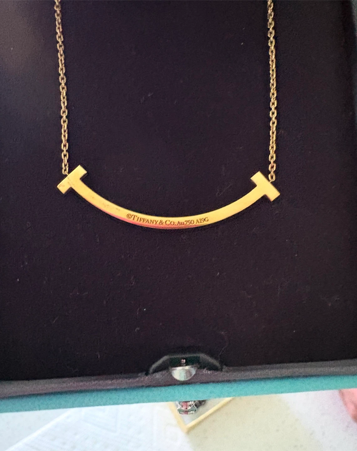 Tiffany & Co. 18K Gold Smile Pendant Necklace - photo 2