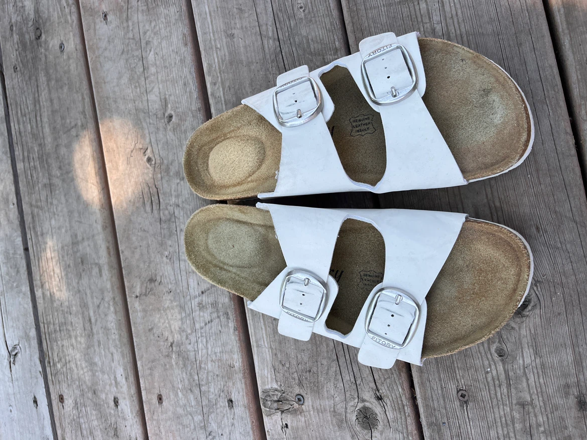 Fitorya White Leather Insole Sandals