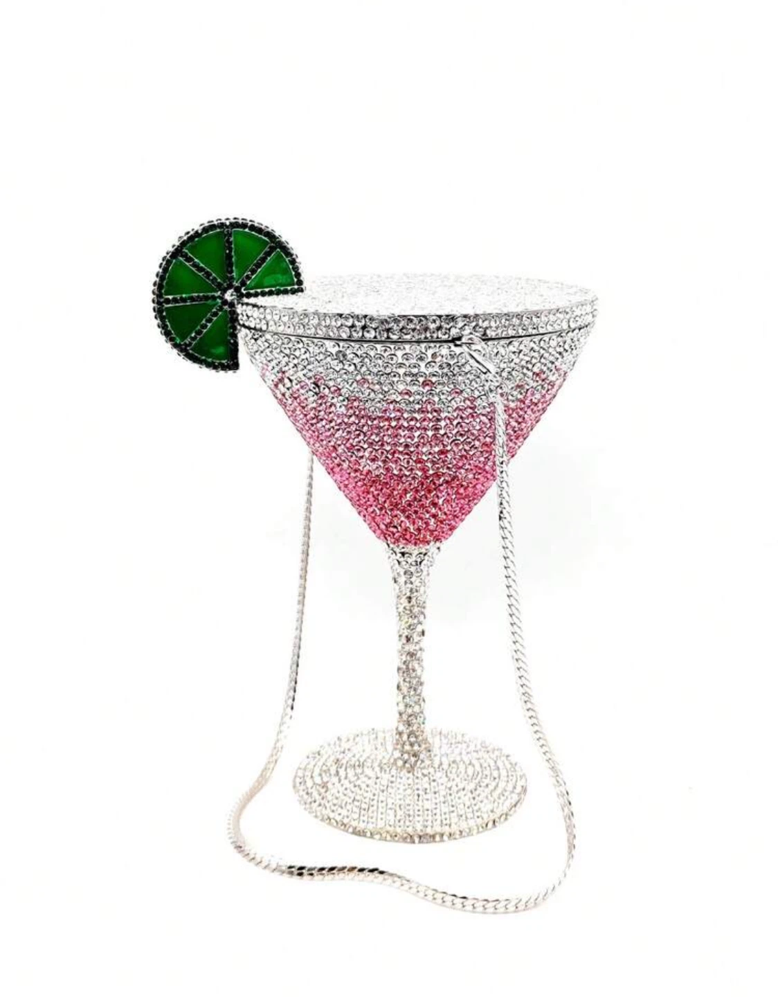 Crystal Martini Glass Clutch Bag