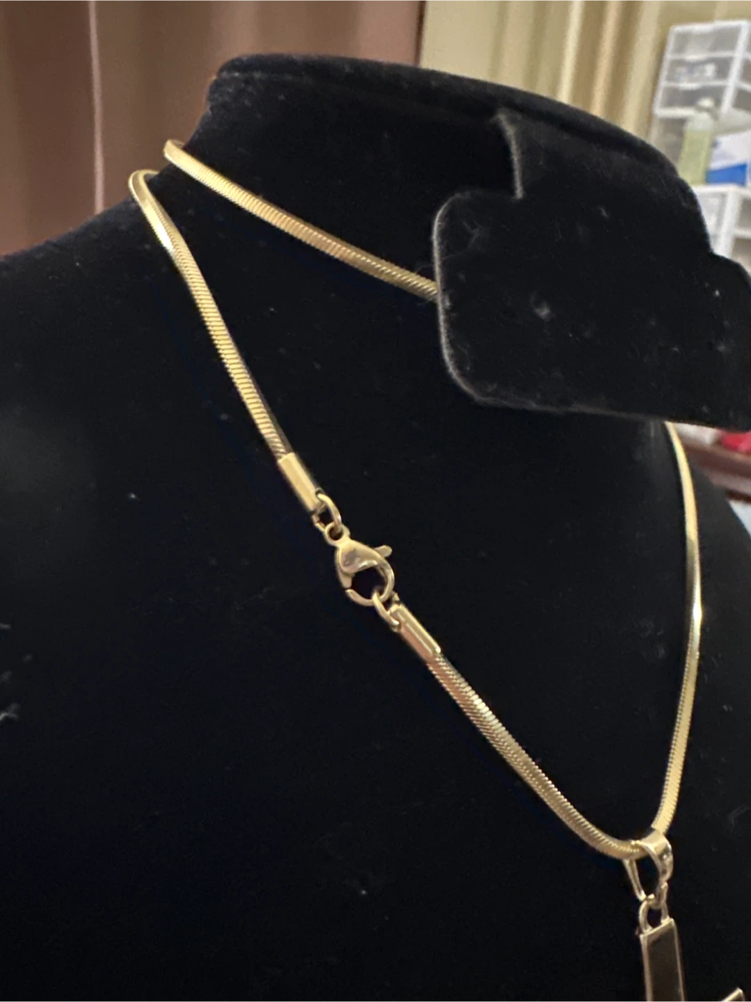14k Gold laminated Cross Pendant Necklace - photo 2
