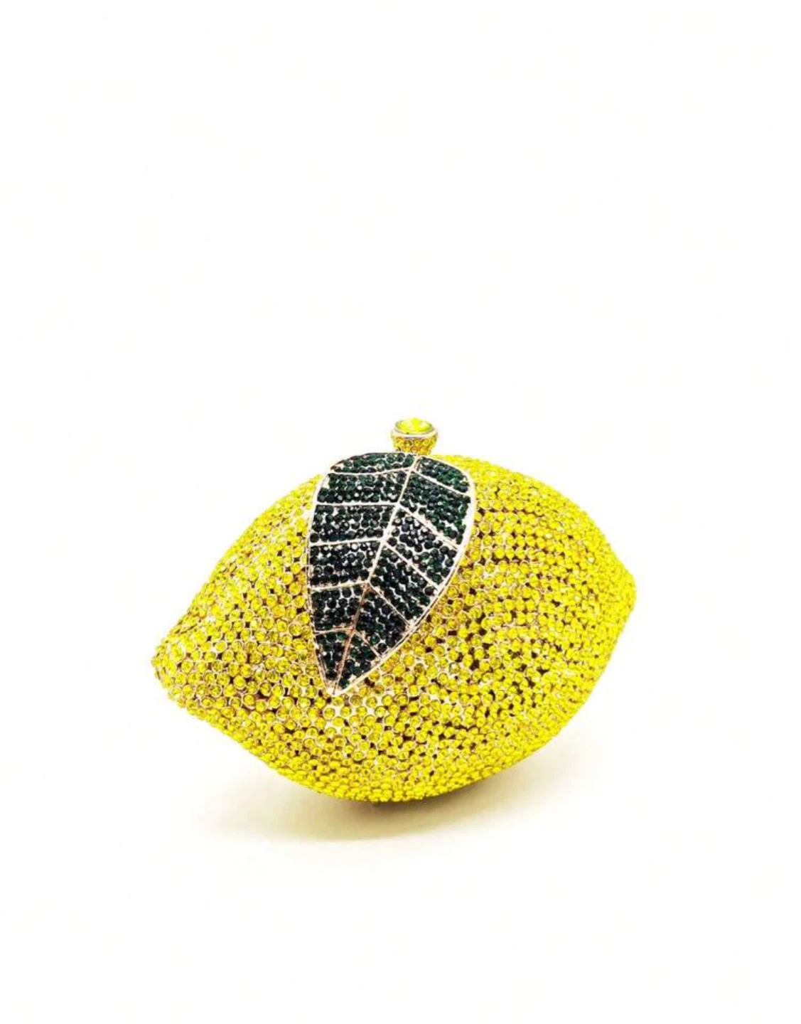 Crystal Lemon Clutch Purse with Leaf Accent - photo 3