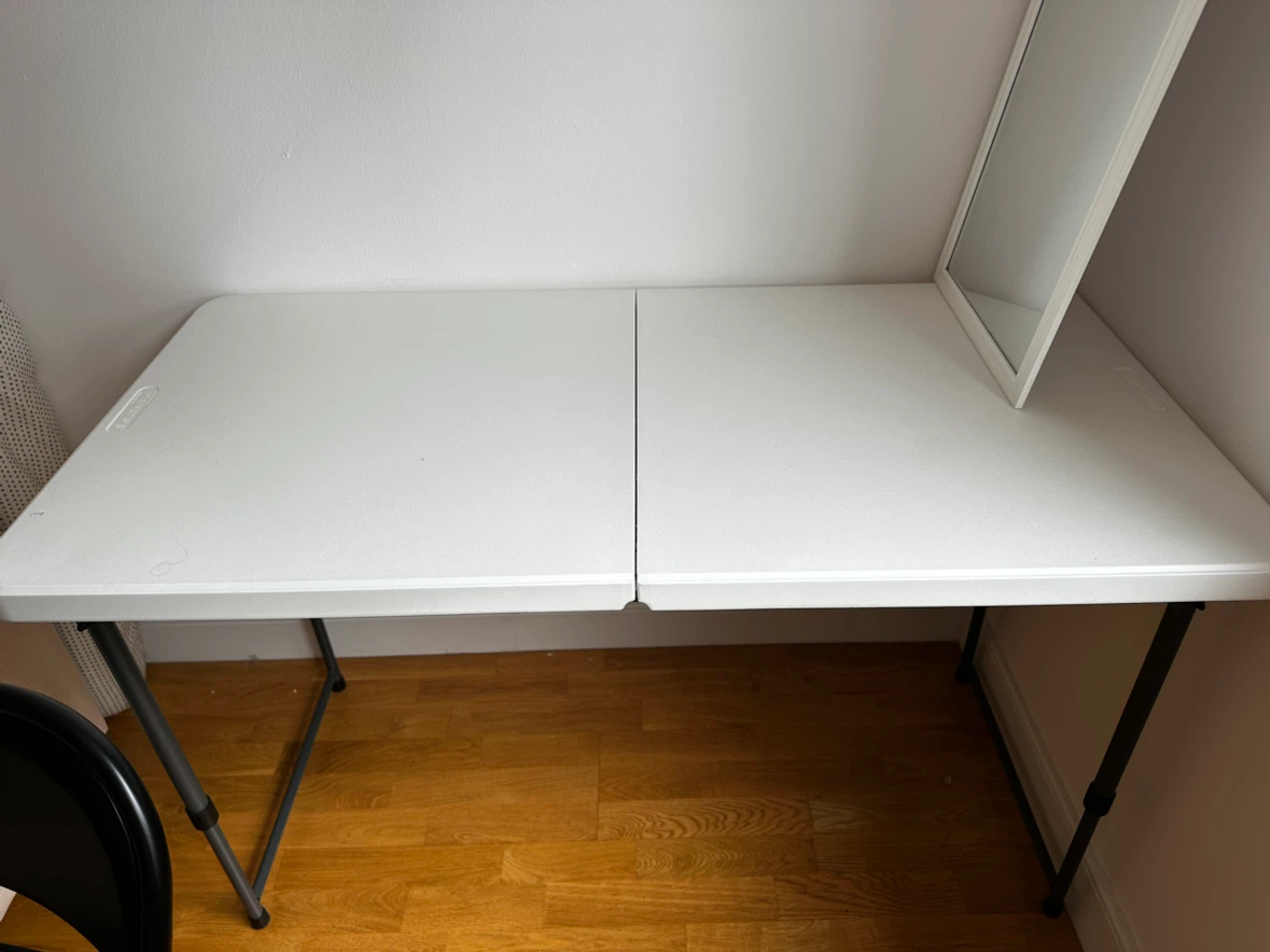 White Folding Table