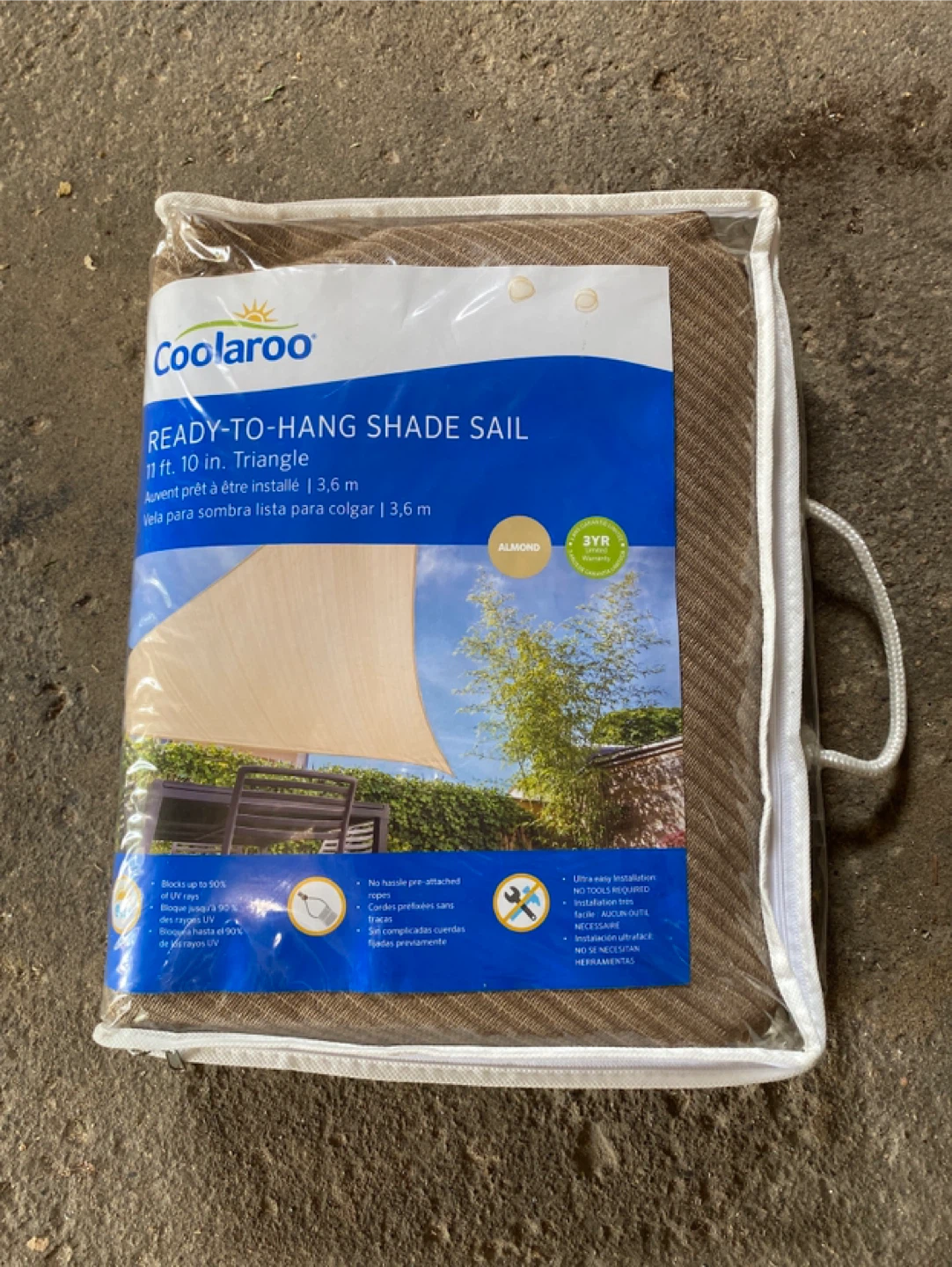 Coolaroo Ready-to-Hang Shade Sail 11 ft. 10 in. Triangle