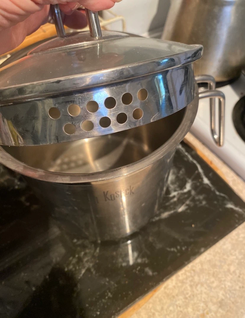 Ken Kostick Stainless Steel Pasta Pot with Lid - photo 3