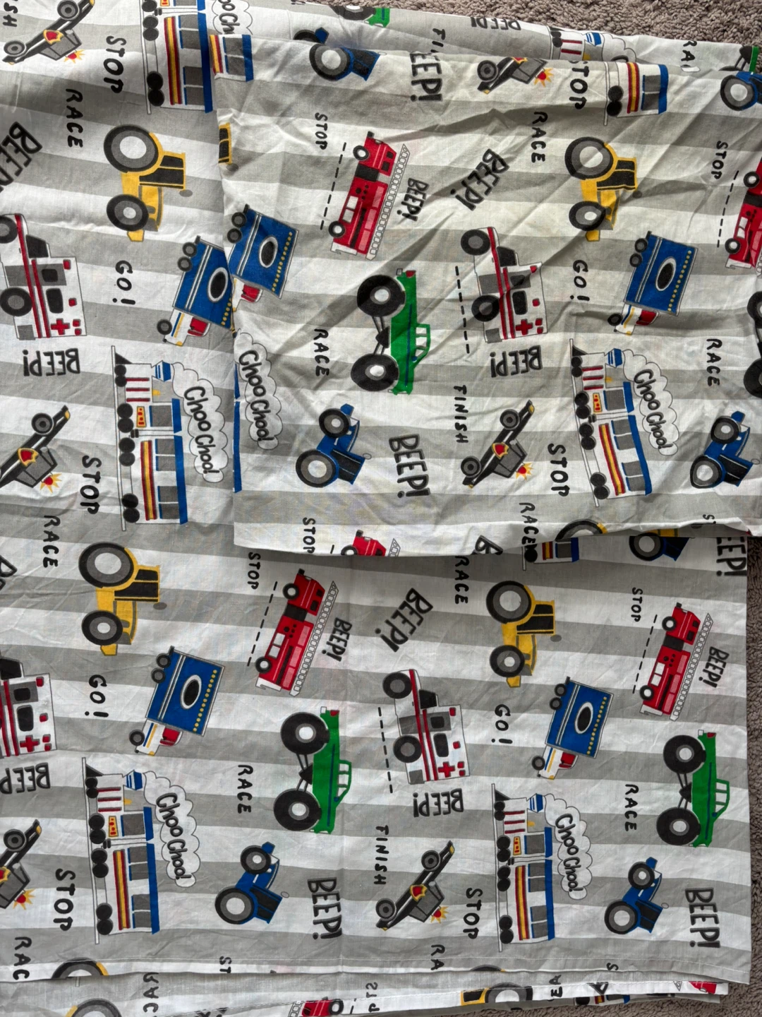 Children's Vehicle Print BedSheet - photo 2