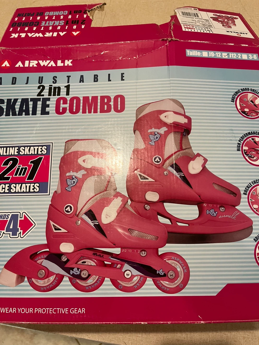Airwalk 2-in-1 Adjustable Skate Combo