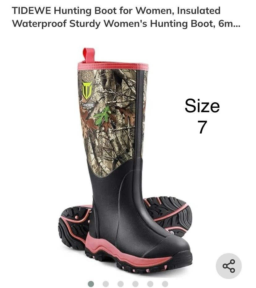 New TIDEWE Hunting Boot for Women, Insulated Waterproof Size 7