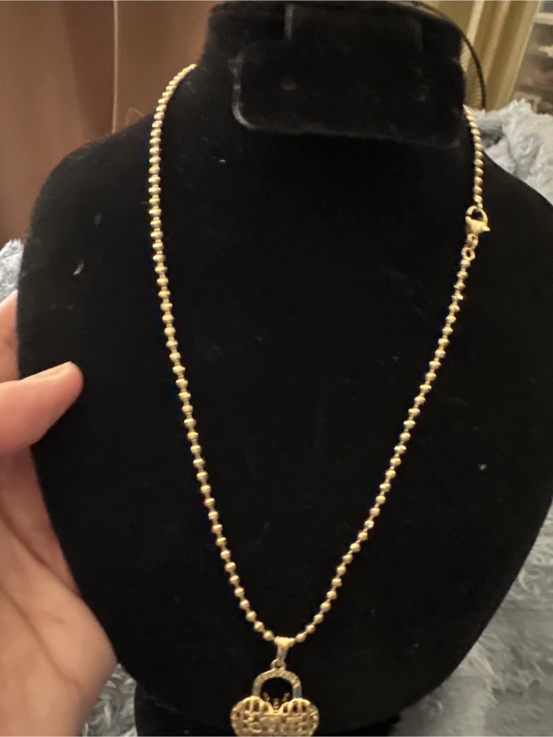 14k Gold laminated Heart Pendant Necklace - photo 2