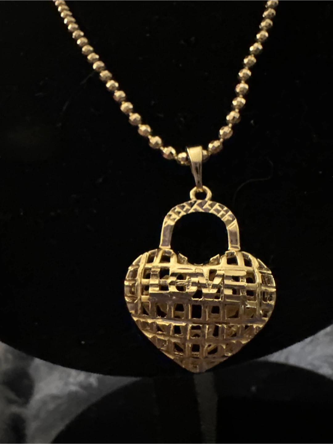 14k Gold laminated Heart Pendant Necklace