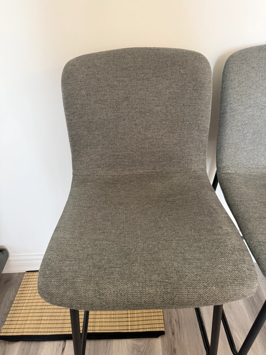 Structuretube Grey Fabric Bar Stools - Set of 2 - photo 2