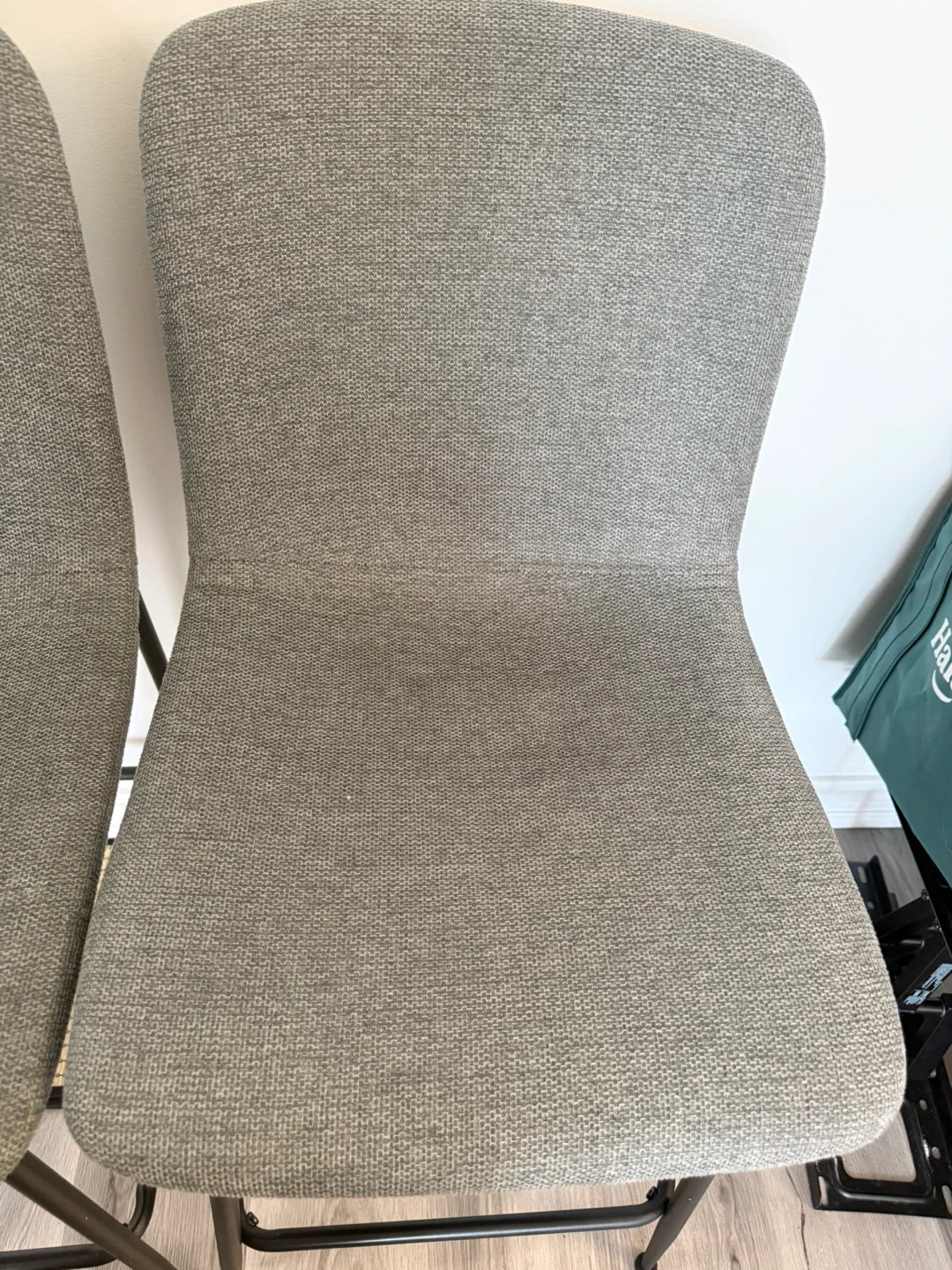 Structuretube Grey Fabric Bar Stools - Set of 2 - photo 3