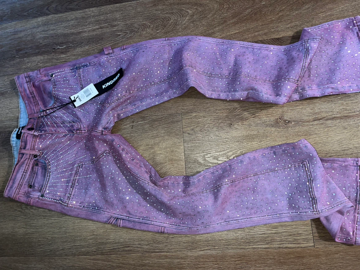 Kindred Rhinestone Jeans - Pink - photo 2