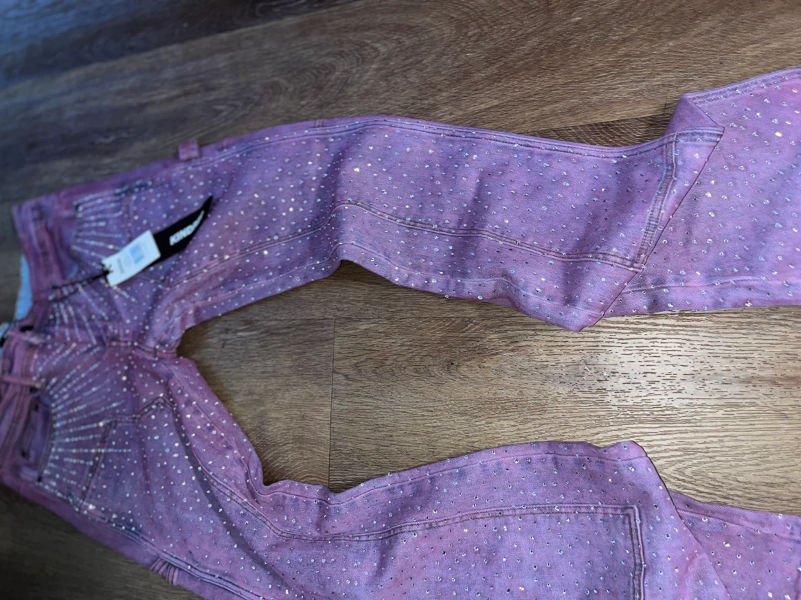 Kindred Rhinestone Jeans - Pink - photo 3
