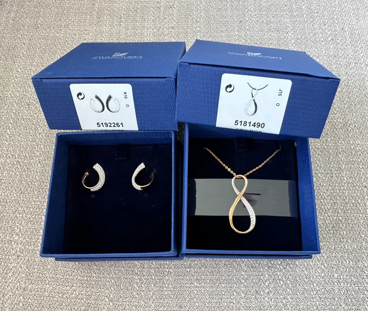 Swarovski Infinity Necklace and Earrings Set