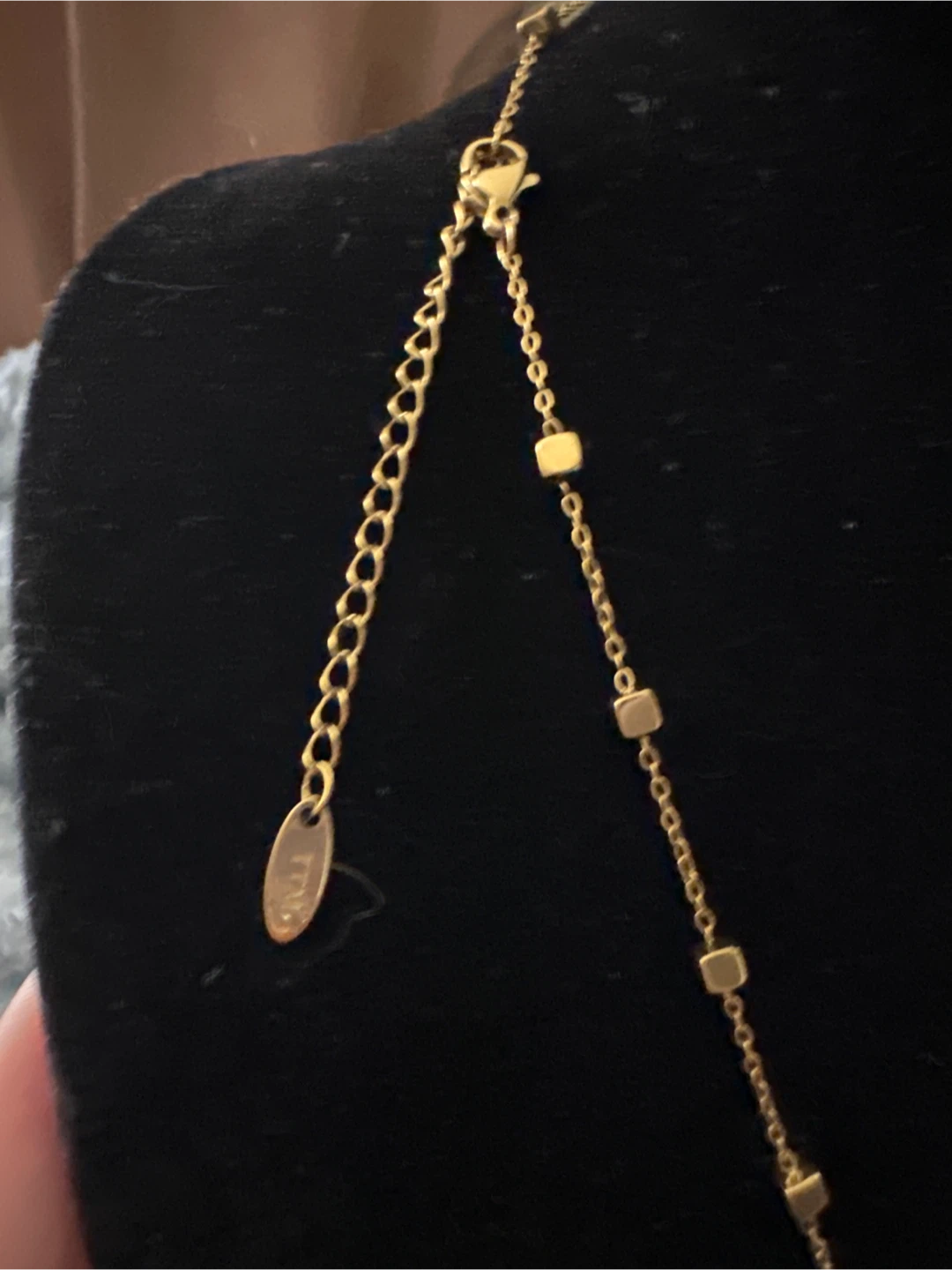 Gold Tone Stainless Steel Y-Necklace with Crosses - photo 4