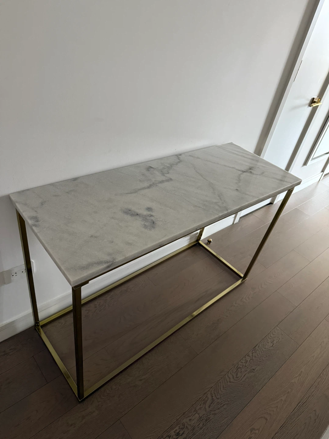 Marble Top Console Table with Gold Frame - photo 5