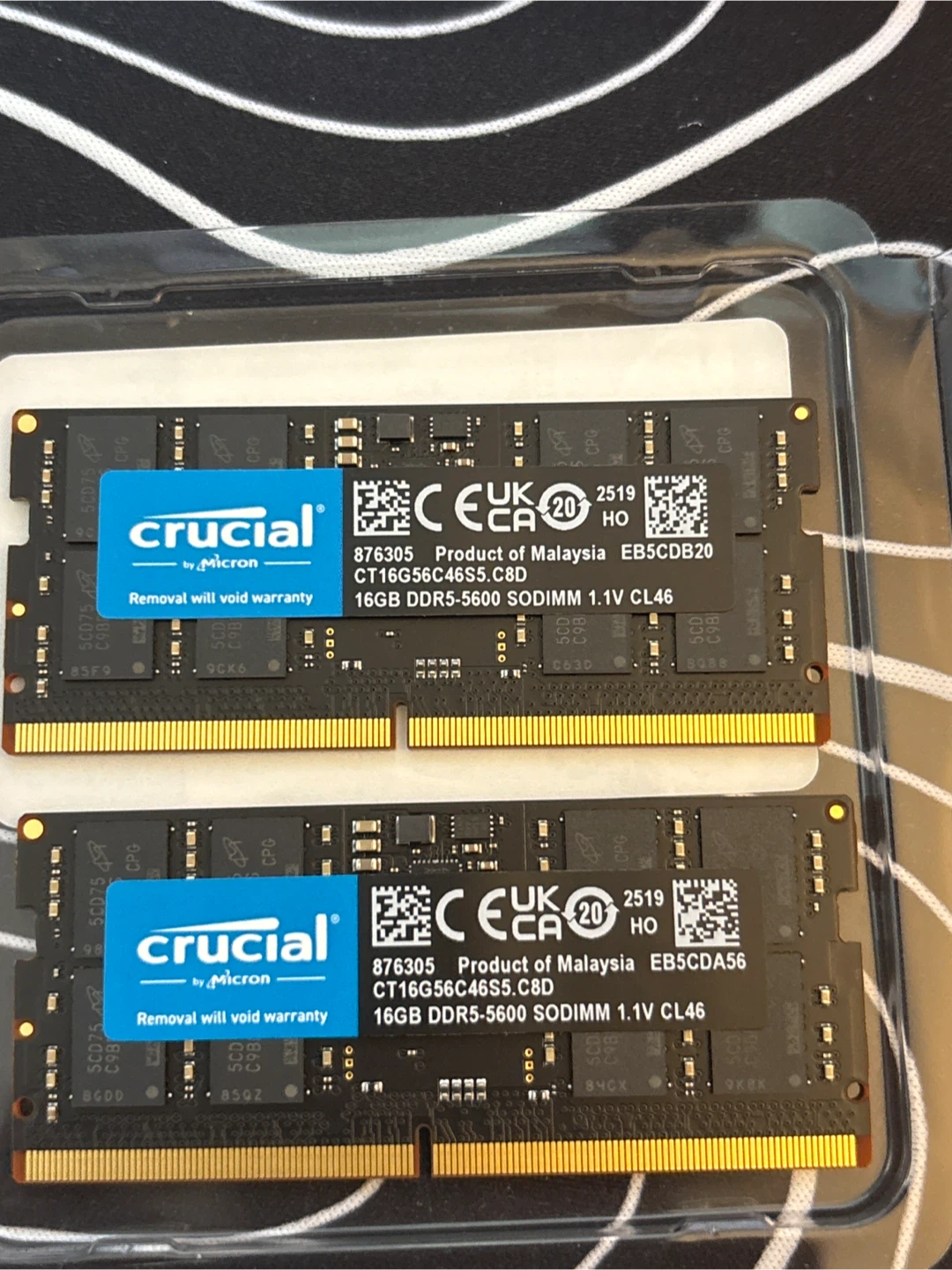 Crucial 2 x 16GB DDR5-5600 SODIMM RAM - photo 3
