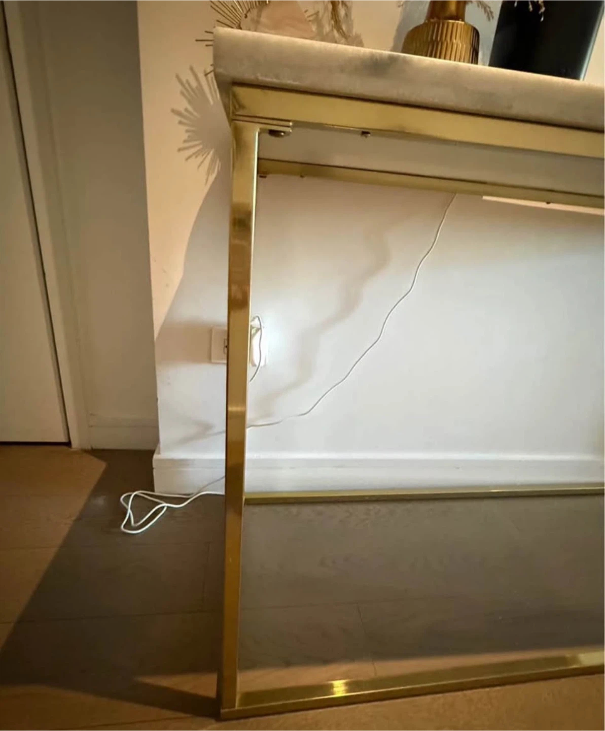 Marble Top Console Table with Gold Frame - photo 3