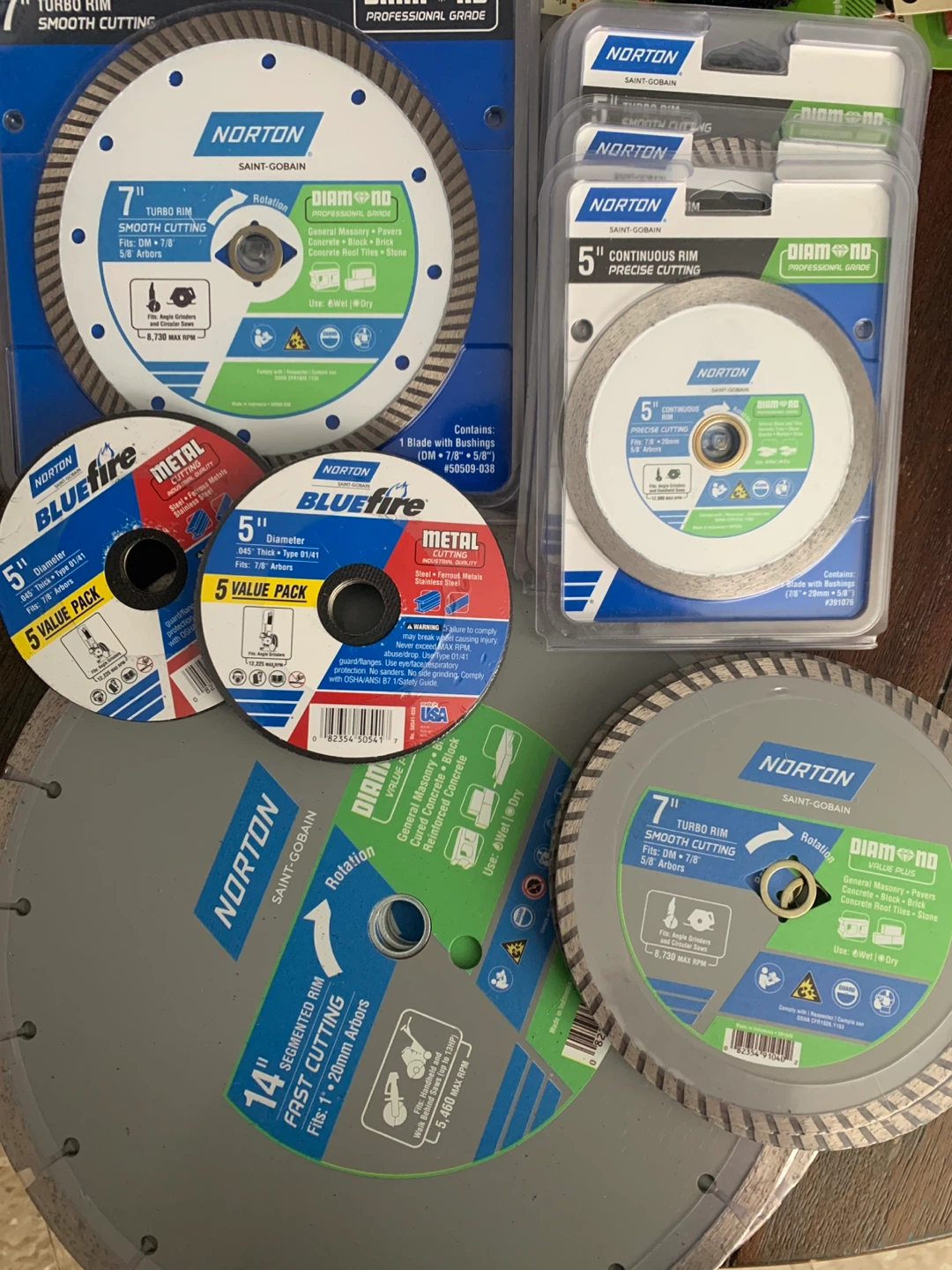 Norton Diamond Turbo Rim and Continuous Rim Saw Blades