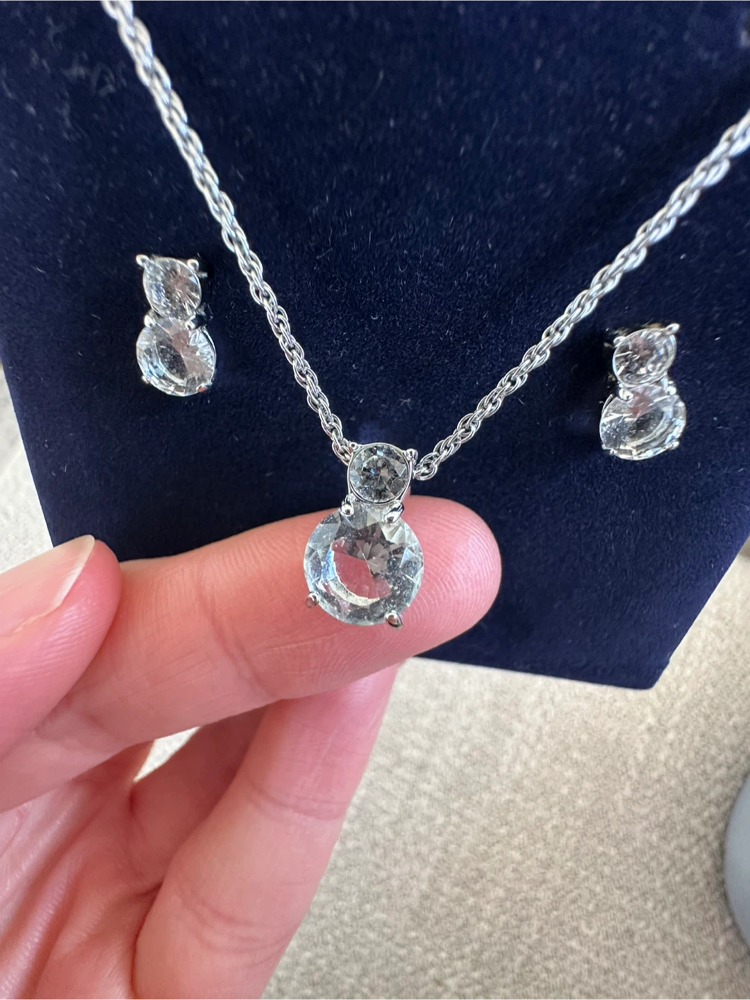 Swarovski Crystal Necklace and Earring Set - photo 4