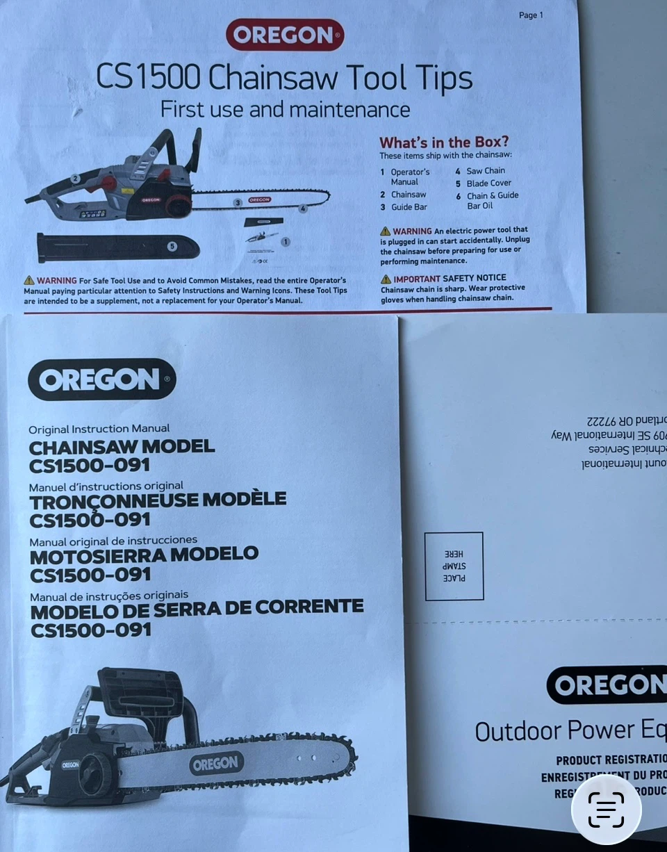 Oregon CS1500 18" Corded Chainsaw