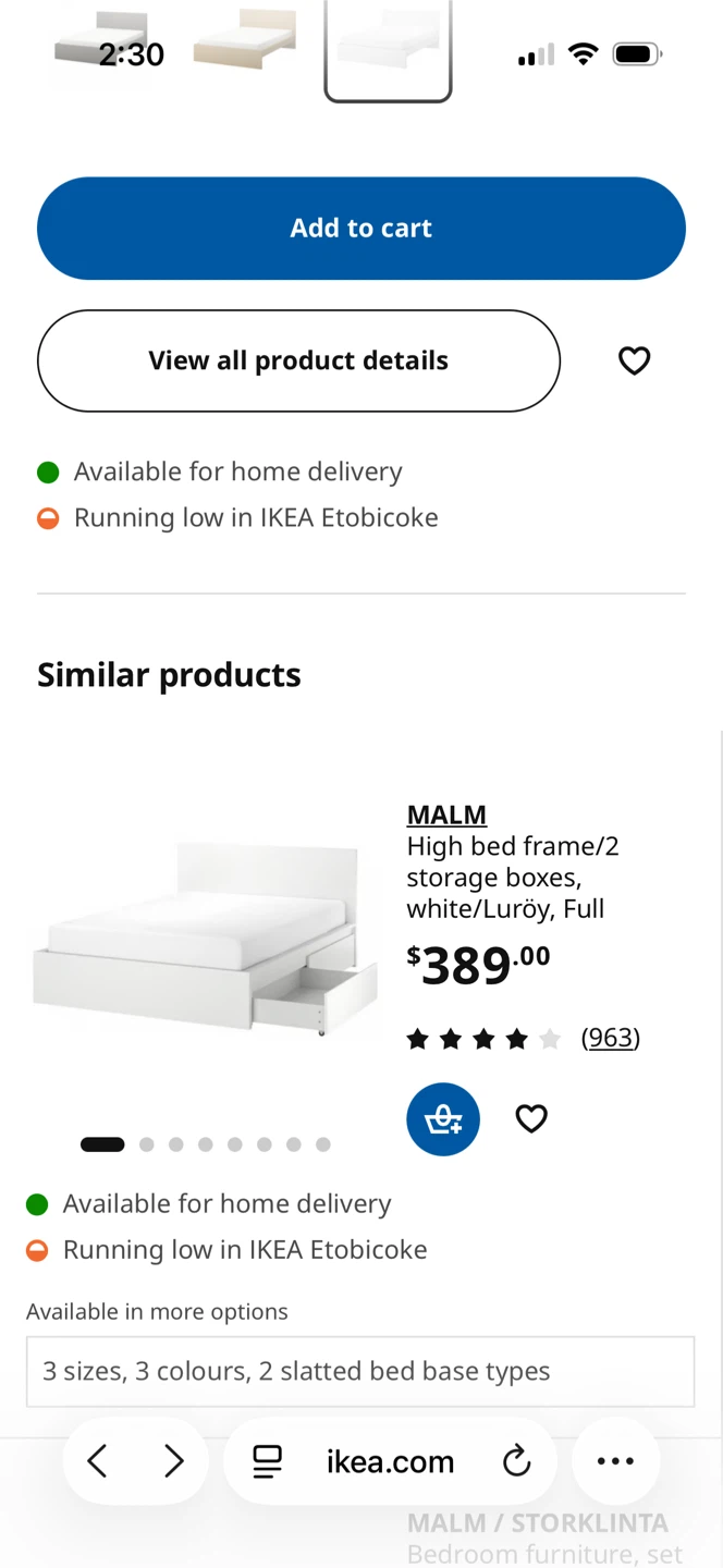 IKEA MALM King Size Bed with 1 Storage Drawer - photo 4