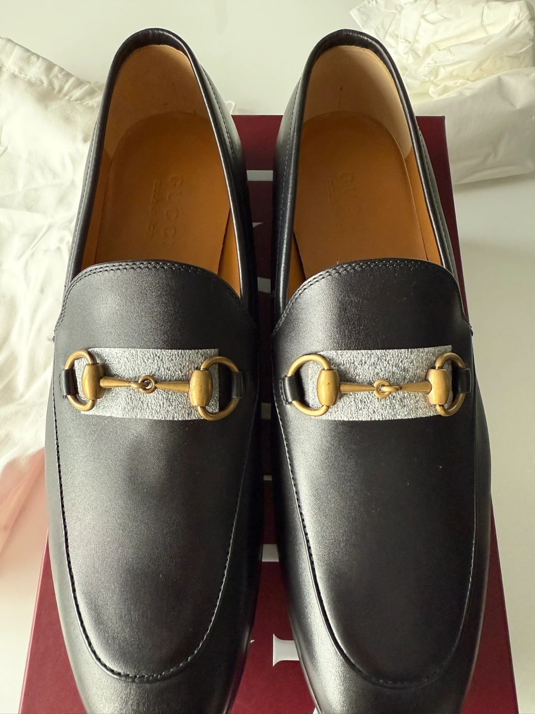 Gucci Black Leather Horsebit Loafers Size 8 - photo 3