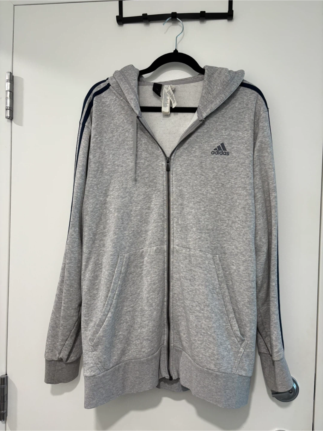 Adidas Grey Full Zip Hoodie