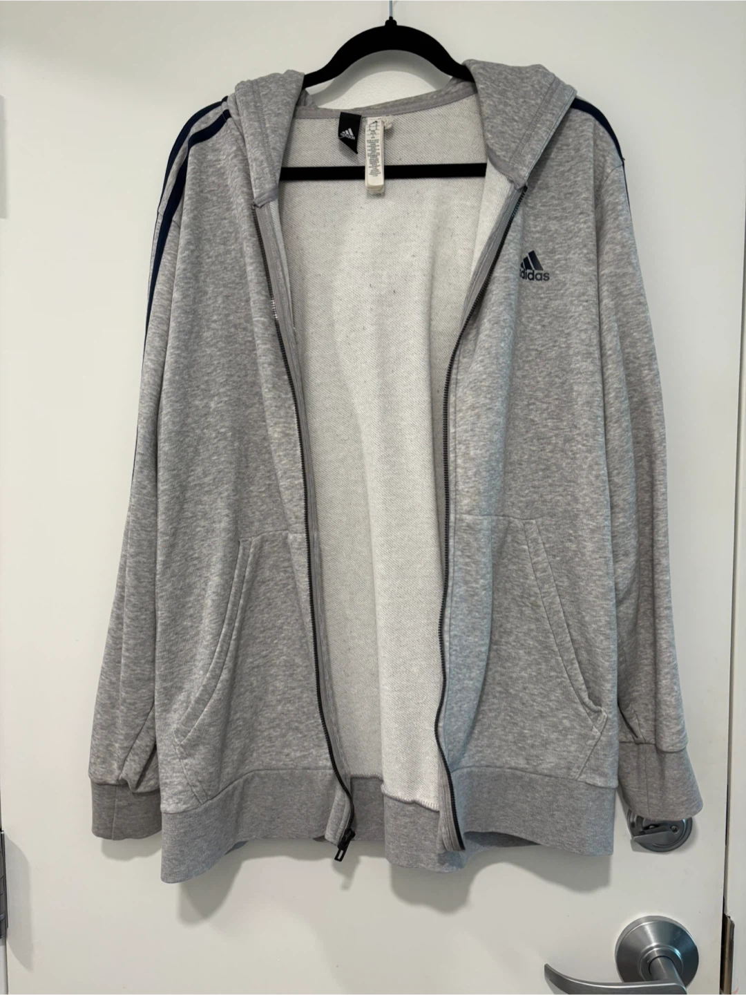 Adidas Grey Full Zip Hoodie - photo 3